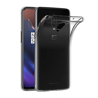 Afbeelding van AICEK OnePlus 6T hoes, transparante siliconen beschermhoes voor 6T, case doorzichtige TPU bumper telefoonhoes (6,41 inch)