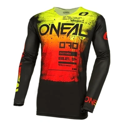 Afbeelding van Oneal Mayhem Scarz Motorcross shirt, zwart rood geel, afmeting XL voor man