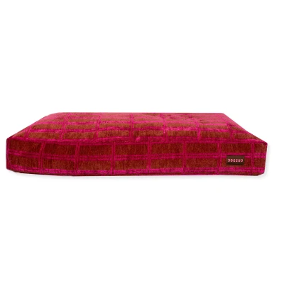Afbeelding van Dogguo Check Bed Bruin&amp;Roze Hondenmatras Xl