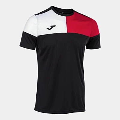 Afbeelding van T shirt met korte mouwen Crew V zwart rood wit
