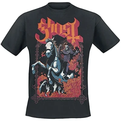 Afbeelding van Ghost Charger T shirt zwart M 100% katoen Band merch, Bands