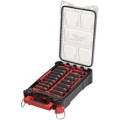 Afbeelding van Milwaukee 1/2&quot; Packout impact socket set 16 pc Doppenset PACKOUT™ SHOCKWAVE™ 1/2 lang (16 delig) 4932480943
