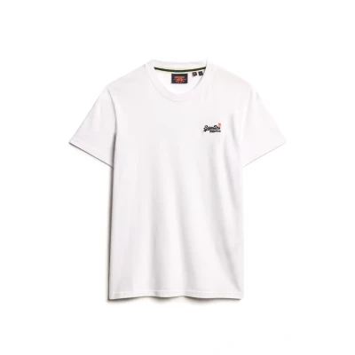 Afbeelding van Superdry Essential Embroidered Tshirt basic, Heren, Maat: Small, Optic