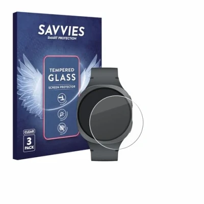 Afbeelding van Savvies Glas Screenprotector voor Samsung Galaxy Watch 8 (40 mm) Gehard Beschermglas 9H (3 Stuks)