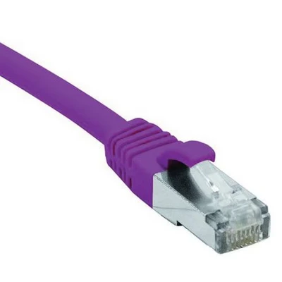 Afbeelding van connect 20 m Full Copper RJ45 F/UTP LSZH Cat. 6 met snijbescherming voor patchkabel, paars