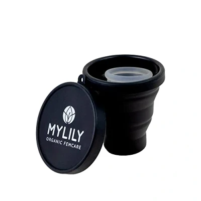 Afbeelding van MYLILY® menstruatiecupjes voor Reinigen en Opbergen Sterilisator alle soorten Opvouwbaar etui de magnetron (Zwart)