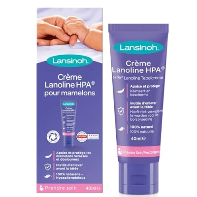 Afbeelding van Lansinoh HPA Lanolin nipple Cream for sore &amp; cracked skin, 100% natural single ingredient, breastfeeding essential, tasteless, odourless, hospital bag, moisturising, 40ml