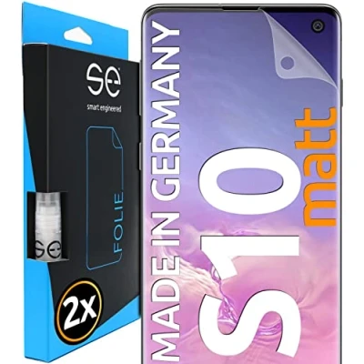 Afbeelding van 3D Screenprotector voor Samsung Galaxy S10 [2 stuks smart engineered] Matte, volledig dekkende ontspiegelde beschermfolie, vriendelijk beschermhoesjes, Geen glas maar TPU folie