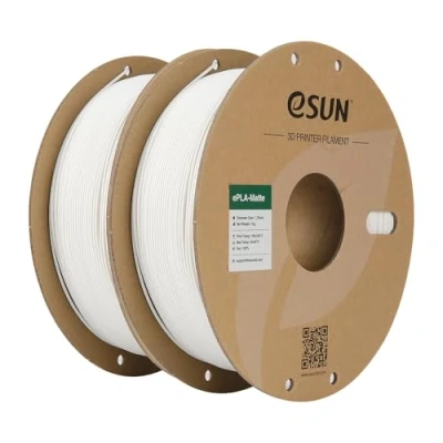 Afbeelding van eSUN Geüpgraded Mat PLA 3D Printer Filament, Filament 1.75mm, Maatnauwkeurigheid +/ 0.02mm, 1kg Spoel (2.2 LBS) Print voor Printers (Crèmewit 2KG, 2KG)