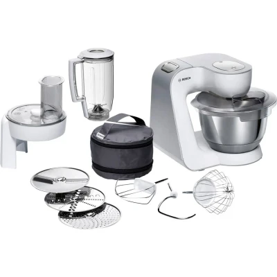 Afbeelding van Bosch MUM58W20 keukenmachine 3,9 l Zilver, Wit 1000 W