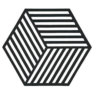 Afbeelding van Zone Denmark Pannenonderzetter Hexagon Black 16 x 14 cm
