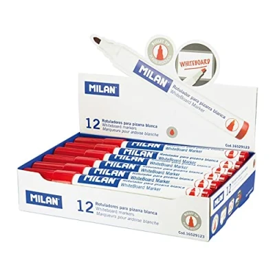 Afbeelding van Markeerstiften Milan Whiteboard 12 Stuks Rood PVC