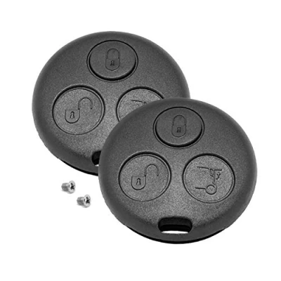 Afbeelding van MT KEY 2 x sleutelbehuizing autosleutel compatibel met Smart 450 Fortwo Roadster Cabrio Coupe 98 07 afstandsbediening behuizing