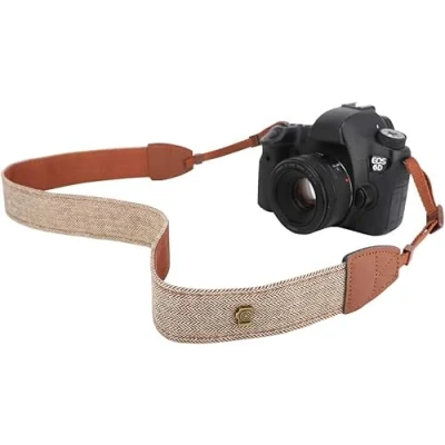 Afbeelding van MoKo Camera Strap, Premuim Cotton Canvas Braided Adjustable Universal Sling Shoulder Neck Belt for All DSLR Digital Canon, Fuji, Nikon, Olympus, Panasonic, Pentax, Sony Khaki