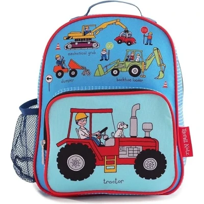 Afbeelding van Tractor werkvoertuigen kleuter kinder rugzak rugtas Tyrrell Katz