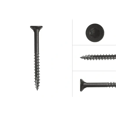 Afbeelding van Zwarte Schroeven Verzinkt 5 x 50 mm Torx 20 met Snijpunt Stuks