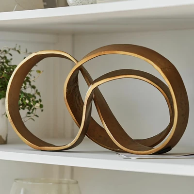 Afbeelding van LOBERON Decoratief ornament Feroze antiekmessing