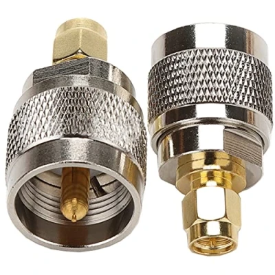Afbeelding van Fohevers 2 Stks UHF Mannelijke naar SMA Antenne Adapter SO239 PL259 Connector RF Coaxiale voor TV Draadloze LAN Apparaten Wi Fi Radio&#039;s Externe