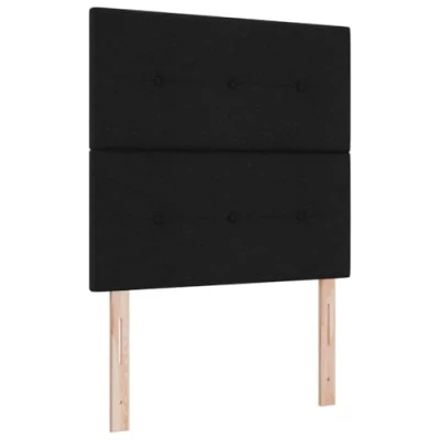 Afbeelding van vidaXL Boxspring Bed met Matras &amp; LED Zwart 120x190 cm Stof
