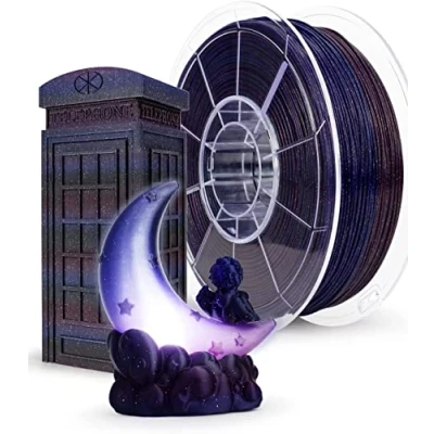 Afbeelding van ZIRO 3D Printer Filament, Gradiënt Twinkling PLA Filament 1.75mm, Multicolor 1KG/2.2lb, Sterrenhemel