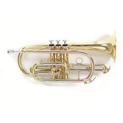 Afbeelding van Roy Benson Bb Cornet CR 202 (Hoogwaardig, lichtgewicht koperblaasinstrument, voor professioneel gebruik, inclusief rechthoekige koffer, met rugzakset), gelakt