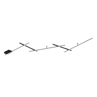 Afbeelding van Trio Leuchten LED plafondlamp Indira 674610532, metaal zwart mat, incl. 3x 6 Watt &amp; 2x 3,5 LED, Switch Dimmer