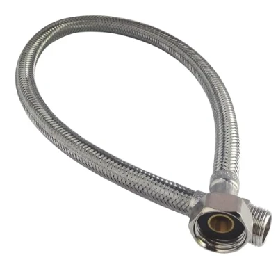 Afbeelding van SOMATHERM FOR YOU Sanitaire slang aansluiting mannelijk recht 12/17 (3/8&#039;) rechte draaimoer vrouwelijk 15/21 (1/2&#039;) lengte 30 cm DN8