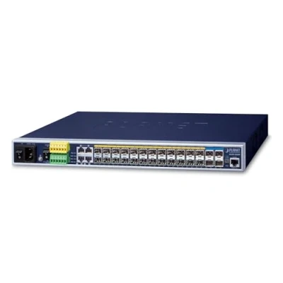 Afbeelding van Planet 24 poorts mgd Ethernet Switch (24 Havens), Netwerkschakelaar, Blauw