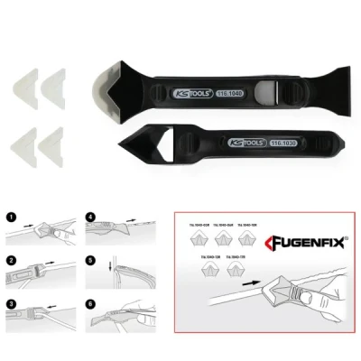 Afbeelding van KS Tools 1161050 FUGENFIX siliconen schraper en afbakkit, 7 delig
