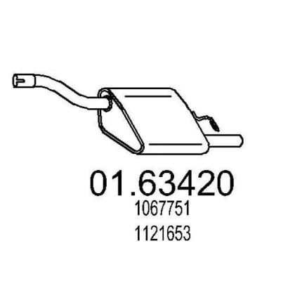 Afbeelding van MTS 01.63420 Einddemper 680mm