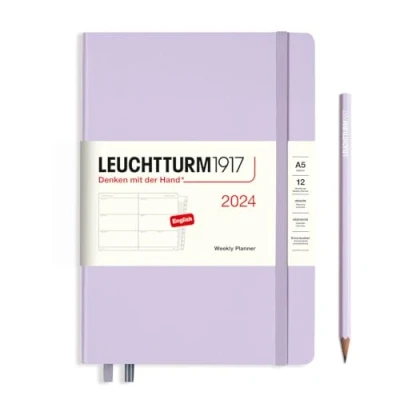 Afbeelding van LEUCHTTURM1917 367610 weekkalender medium (A5) 2024, 12 maanden, lila, Engels