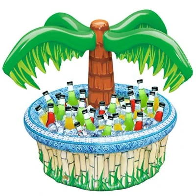 Afbeelding van JOYIN 71 cm opblaasbare palmboomkoeler, strandthemafeestdecoratie, feestbenodigdheden voor zwembadfeest, Luau feest en Hawaiiaans