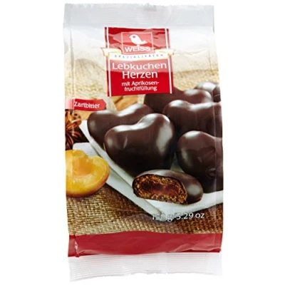 Afbeelding van Weiss Lebkuchen hartjes 4 zakken