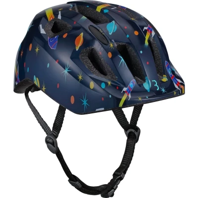 Afbeelding van BBB Cycling Hero Kinderhelm Fiets Blauw Verstelbaar Wasbare Padding Fietshelm Meisjes en Jongens Kinderen Astronaut Maat S BHE 172