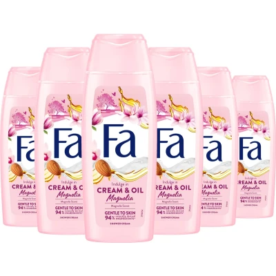 Afbeelding van 6x Fa Cream &amp; Magnolia Douchecrème 250ml