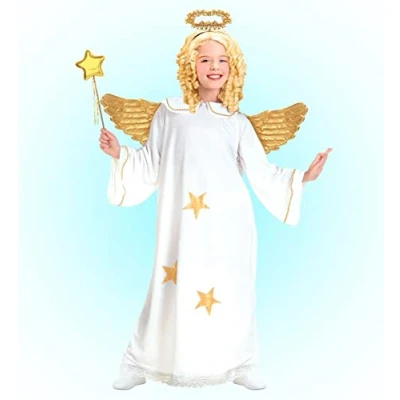 Afbeelding van Widmann Kinderkostuum engel, jurk, halo, kerstkind, Kerstmis
