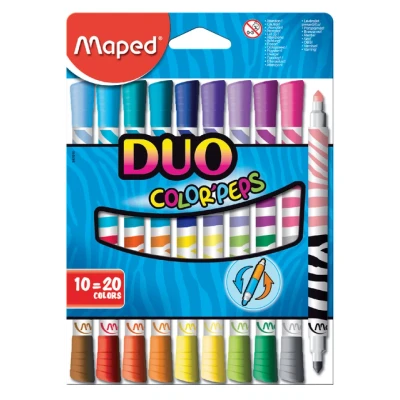 Afbeelding van Viltstift Maped Color&#039;Peps Duo Colors set á 10 stuks assorti
