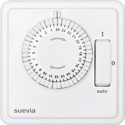 Afbeelding van Suevia SU280447 Inbouwtimer, analoog, dagprogramma, 1200 W, IP20 AAN/AUTO/UIT programma
