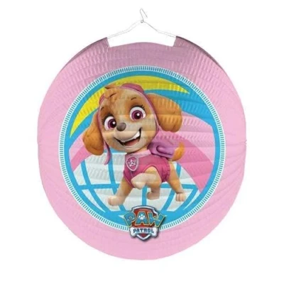 Afbeelding van amscan lampion Paw Patrol Skye Junior 25 cm papier roze,