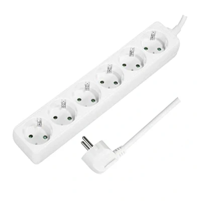 Afbeelding van LogiLink LPS238 power uitbreiding 1,5 m 6 AC uitgang(en) Binnen Wit