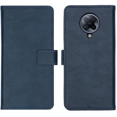 Afbeelding van Xiaomi Poco F2 Pro Hoesje Kunstleder iMoshion Bookcase Donkerblauw Telefoonhoesje