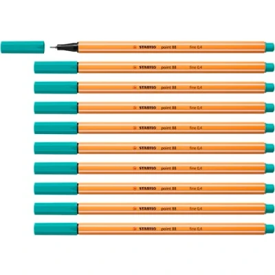 Afbeelding van STABILO point 88 Premium Fineliner Fine 0,4 mm Ijs Groen Doos 10 stuks