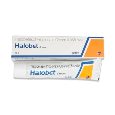 Afbeelding van Halobet Skin Relief Cream for Dry eczema, Itchy Dermatitis, Rosacea, Allergische Rashes, Kippenpox, Insect Bite, Heat Stings &amp; Irritated Skin. Dermatoloog getest, USP 0,05% W/W Resultaat in