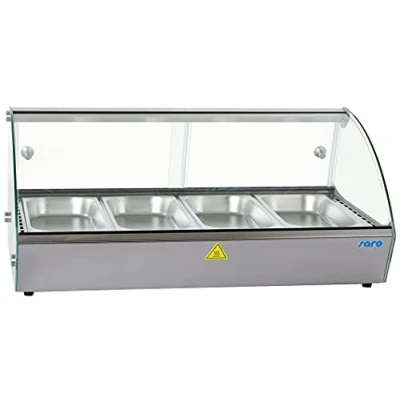 Afbeelding van Verwarmde presentatievitrine 4x 1/3GN (H)33,6x(B)77,9x(D)42