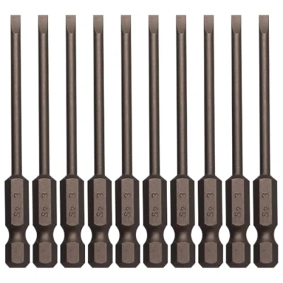 Afbeelding van Sipery 10 Stks Platte Kop Schroevendraaier Bits 3mm/0.12inch Magnetische Slotted Tip 1/4&quot; Hex Schacht 3&quot; Lange