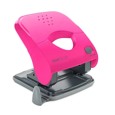 Afbeelding van Rapesco 1527 X5 40ps Less Effort 2 gaats Perforator, 40 Vel Perforatiecapaciteit, Donkerroze