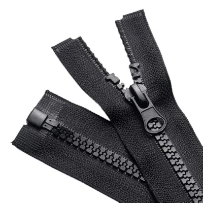 Afbeelding van 2 STKS #5 105cm Scheidende Ritsen (Open End Zipper) voor Naaien Jassen Jas Rits, Zwart Gegoten Hars Bulk