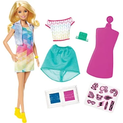 Afbeelding van Mattel Barbie loves Crayola Stamp N Style pop en speelset