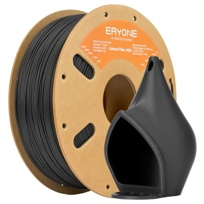 Afbeelding van ERYONE Carbon Fiber Filament 1.75mm +/ 0.03mm, 3D Printing Filament, Fit Most FDM Printer, ASA CF Dark Grey, 1kg Spool (2.2LBS)