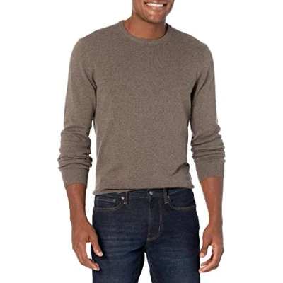 Afbeelding van Amazon Essentials Men&#039;s Trui met ronde hals (verkrijgbaar in grote en lange maten), Heidebruin, S